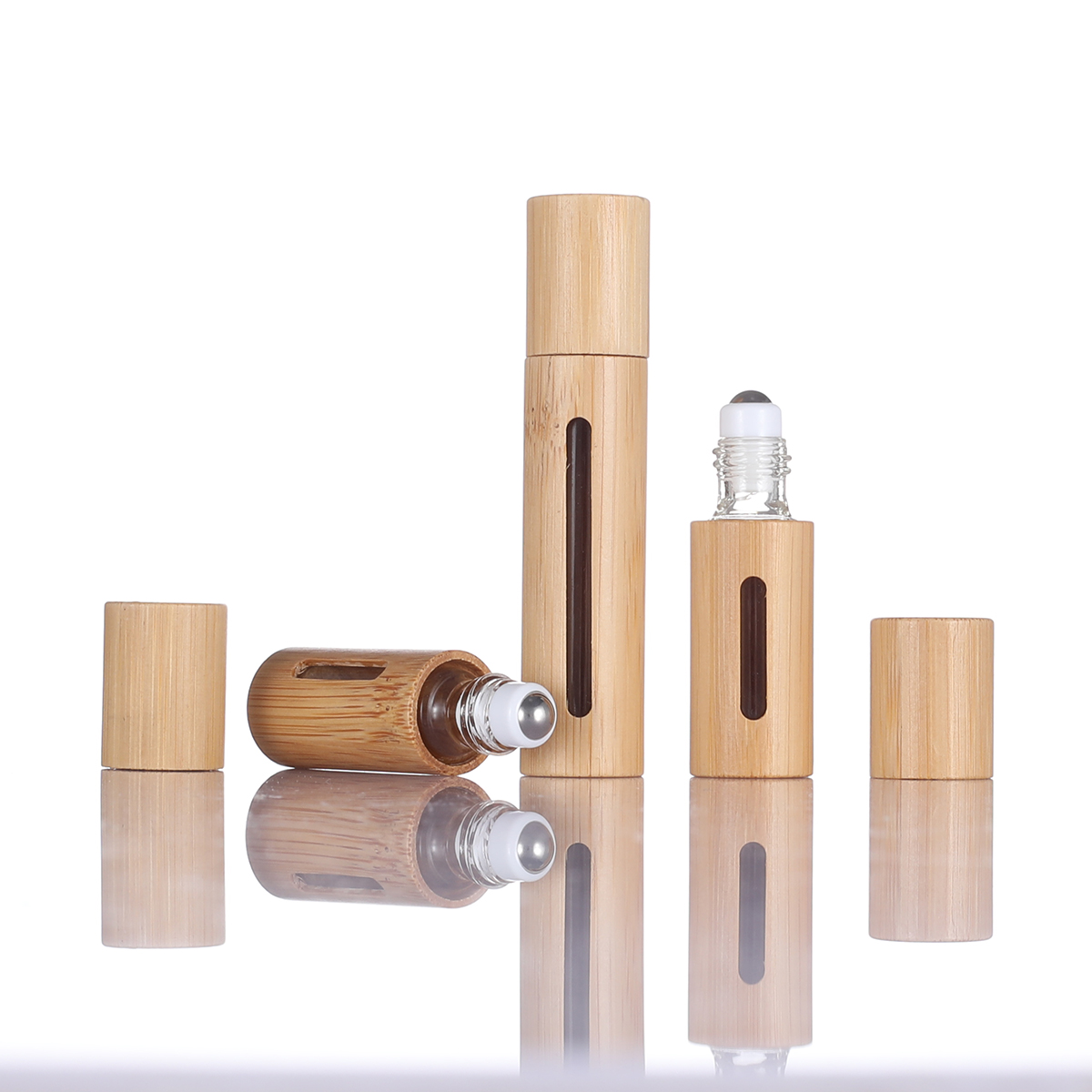 Bamboo Ball Bottle, Bamboo Essential Oil Ball Bottle, Window Ball Bottle, Small Sample Perfume Bead Bottle
