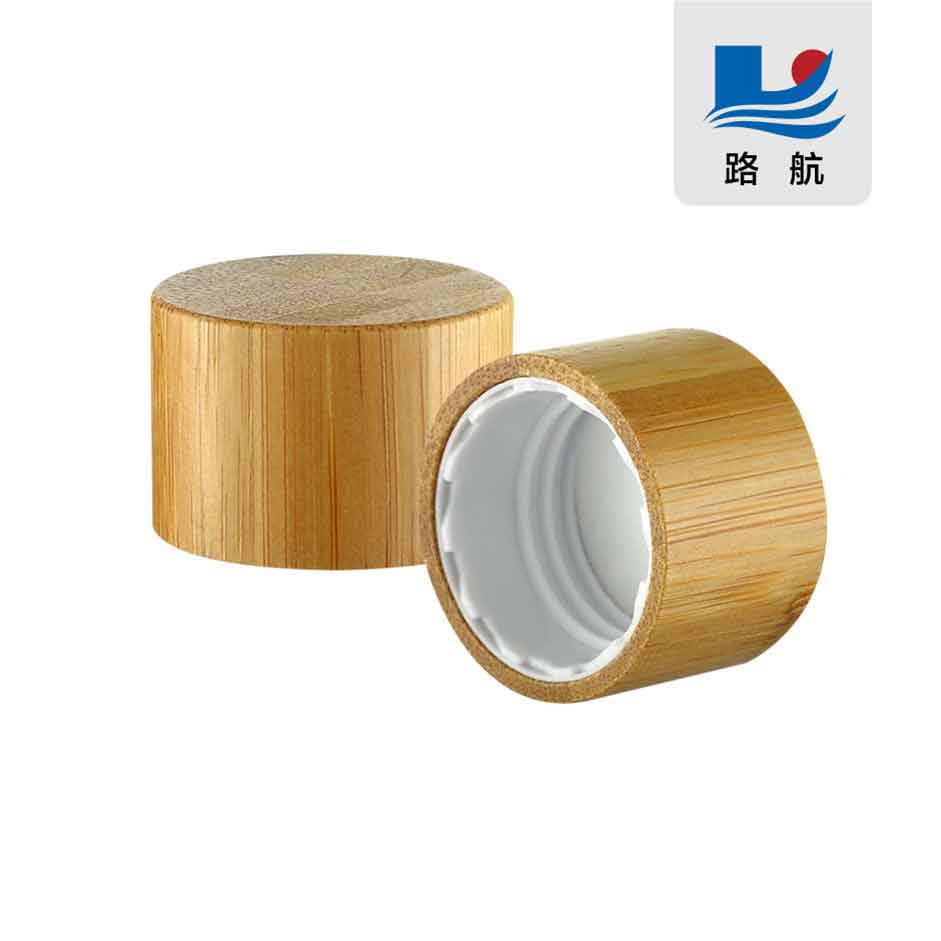 24/410Screw cap, bamboo wood cap, cosmetic cap