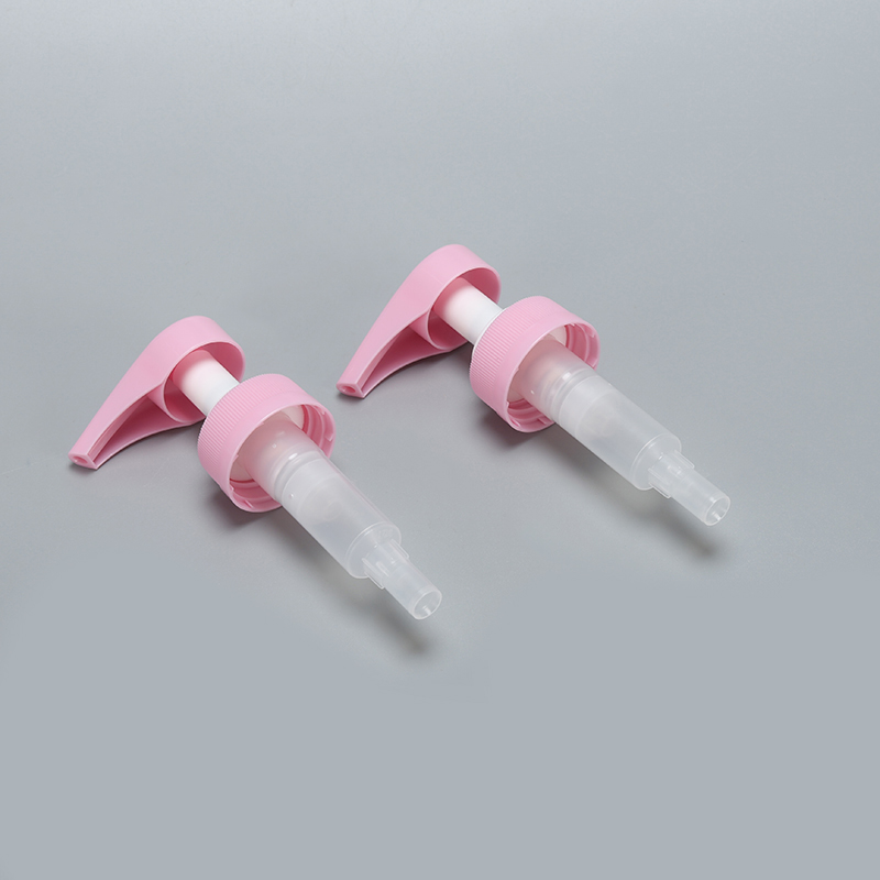 Pink external lotion pump