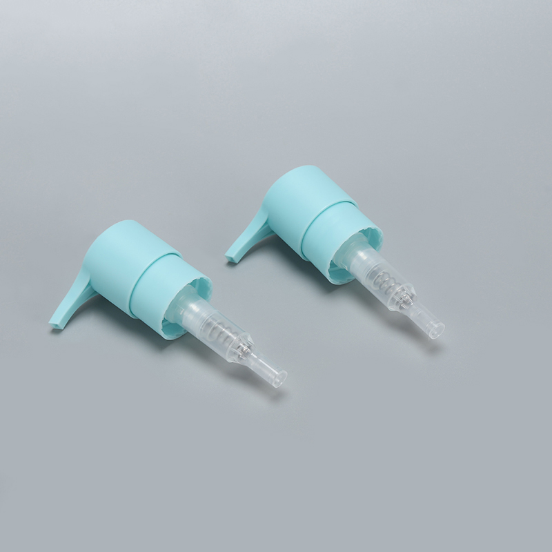 Light Blue Plastic Lotion Pump Dispenser for Cosmetic Bottles